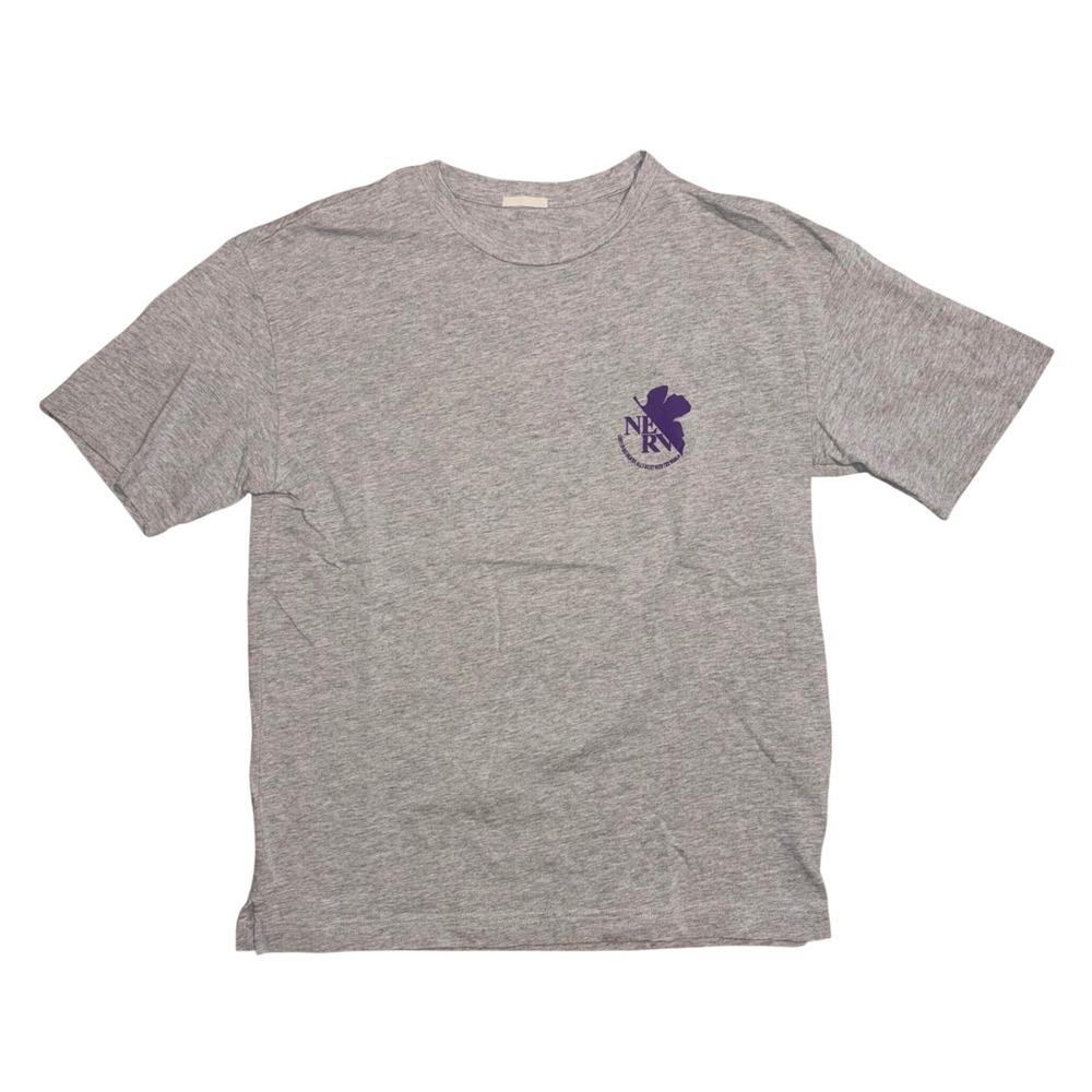 GU Neon Genesis Evangelion NERV Graphic T-Shirt Mens Large Grey 341-302928
